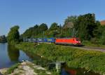 189 060 mit einem LKW- Walter-KLV am 07.09.2013 bei Moosburg.