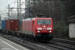 189 057-3 zog einen intermodal am 17.12.13 durch hh-harburg