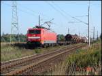 BR 189 029-2 aus Mukran erreicht gleich den Rostocker Seehafen.