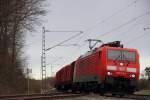 189 019-3 DB Schenker bei Redwitz am 07.02.2014.