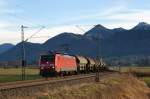 189 064 mit Güterzug bei Bernau (03.01.2014)