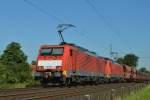 189 044-1 und eine Schwesterlokomotive ziehen einen weiteren Erzzug von Rotterdam nach Dillingen/Saar.