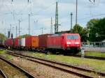 Am 17.08.2014 kam 189 008 mit einem Containerzug aus Richtung Magdeburg nach Stendal und fuhr weiter in Richtung Salzwedel. 