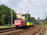 Am 18.8.14 wurden die in Saarmund stehenden Fotografen von einer 189 überrascht. 
Wieso die Lok kurz vor uns den Stromabnehmer gesenkt hat, bleibt ein Rätsel des Lokführers. ;)
