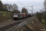 EZ 51715 Nürnberg-Seddin mit 189 159+232 636 kalt, bei Liebau/ Pöhl am 13.02.16 aufgenommen.