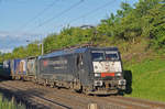 Lok 189 102-7 fährt Richtung Bahnhof Kaiseraugst. Die Aufnahme stammt vom 20.05.2017.