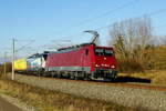 Am 29.11.2017 fuhr die 189 800-6 und die 145 023-6  von der PRESS von Borstel nach Stendal und weiter nach Frankfurt (Oder) (G) .