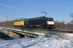 ES64 F4-155 & 403 am 28.01.17 zwischen Haar und Vaterstetten bei München