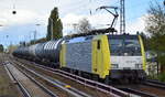 LTE Netherlands B.V. mit der MRCE Dispo   ES 64 F4-203  [NVR-Number: 91 80 6189 203-3 D-DISPO] und Kesselwagenzug am 24.09.18 Berlin-Karow.