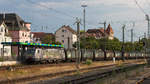 Interessante Lackierung, die 189 990-5 ist mit ihrem Zug am 25. Juli 2018 in Offenburg unterwegs. 