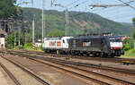 189 153 verlässt zusammen mit 183 719 am 12.06.19 das Abstellgleis in Decin Richtung Usti nad Labem.