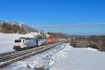 189 907 + 193 773 mit TEC 41857 am 14.02.2018 bei Neuhaus an der Gail.