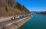 189 918 mit DGS 43821 am 14.02.2023 bei Kufstein.