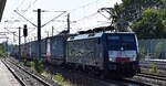 European Railway Carrier sp. z o.o., Wrocław [PL] mit der MRCE Dispo  ES 64 F4-803  [NVR-Nummer: 91 80 6189 803-0 D-DISPO] und einem KLV-Zug Richtung Polen am 08.09.23 Höhe Bahnhof Luckenwalde.