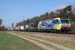 Moving Europe 189 912 und MRCE / MercitaliaRail 193 708 mit KLV am 5.3.26 bei Eglharting.