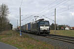 Mit einem KLV-Zug am Haken rollte am 29.03.26 189 804 der BRCE durch Wittenberg-Labetz Richtung Falkenberg(E).