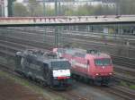 Am 24.4.08 gab es im schnsten Hamburger Stadtteil,Wilhelmsburg, dieses Zusammentreffen von ES 64 F4-033 und 145 CL 013.