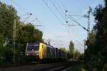 ES 64 F4-099 mit einem Containerzug am Km 28,190 in Dsseldorf am 22.Juli 2008