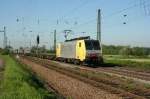 DISPOLOK E189-996 SE vor Containerzug am 7.5.2008 in Niederschopfheim.