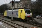 189 989  Asien-Europa-Express  ist am 05.01.2009 in Mnchen Hbf abgestellt.