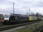 MRCE 189 204-1, 189 203-3, MRCE 189 200-9 in der Abstellgruppe
Mnchengladbach Hbf.(15.03.2009)