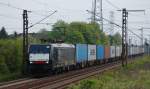 ES 64 F4-997 (E 189 097) mit einem Containerzug am 19.4.2009 durch Ahlten -> Misburg