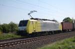 E189-203 Dispolok kurz vor berquerung des Mittellandkanals am 24.04.2009 bei Peine