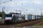 ES 64 F4 - 991 (ERS Railways) fhrt am 30. August 2009 um 17:37 Uhr mit einem GZ durch Duisburg Hbf +++ Aber Vorsicht: Im linkem Fenster oben rechts ist Spongebob Schwammkopf mit on Tour, also wenn das mal gut ging?!?!?!