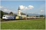 Lokomotion Ewals Cargo Care - Containerzug SKGAG 41282 fhrt mit den Loks 185 662 und 189 917 von Tarvisio nach Salzburg.Auch dieser Zug wurde aufgrund der Tauernbahnsperre ber das Mur/Paltental