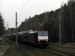 Um 15:52 am 17.03. kam 189 280 (im Eisatz fr CTL) mit einem vollgeladenen Autozug (viele kleine Nissan Micras) Richtung Berlin. (Ich fotografiere nun rund ein Jahr, aber einen vollen Autozug hatte ich noch nie.)