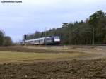 EC 85 mit dem Bosporus Express auf der Fahrt richtung Kufstein zwischen Zorneding und Eglharting, 20.03.2010