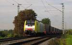 MRCE ES 64 F4-095 (91 80 6189 995-4 D-DISPO) mit einem gemischten Gterzug Richtung Wiesbaden, bei Erbach (Rheingau); 06.10.2010