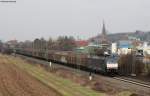 189 994-7 mit einem Schiebewandwagenzug bei Tenningen 19.2.11