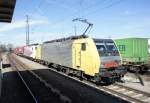 189 931 und eine Lokomotion-189 (Danke an Dennis Kraus) am 15.03.11 im Bahnhof Mnchen-Trudering.