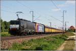 ES 64 U2 - 113 (189 113 I-SFR) mit einer kalten 482 der SBB Cargo vor dem 15 Uhr ARS Altmannzug auf dem Weg von Landshut kurz vor Regensburg Ost. (07.05.2011, Obertraubling)