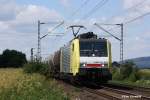 ES64F4-205 mit einem kurzen Kesselwagenzug am 17.05.2011 bei Vlksen.