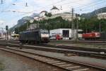 189 281-9 von MRCE Rangiert am 9.7.2011 im Bahnhof Kufstein.