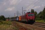 MTEG 189 800-6 mit einem Containerzug in Hamburg-Unterelbe am 26.07.2011