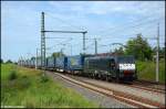 189 016 BoxExpress am 31.07.11 aus Rostock.Aufgenommen in Kavelstrof 