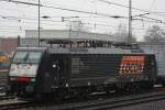 berraschenderweise stand ber Silvester die an Locon vermietete MRCE ES 64 F4-084 mit einem Containerzug in Duisburg-Entenfang abgestellt.Aufgenommen am 31.12.11.
