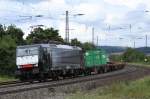 189 159 mit Containerzug am 07.08.11 bei Fulda   