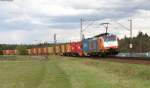 189 096-1 mit einem Containerzug bei Waghusel 19.4.12