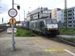 E189-289 der MRCE/ITL mit Containerganzzug am 19.8.2011 bei der Durchfahrt durch Mnchengladbach Hbf.