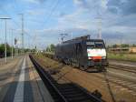 Am 12.06.2012 kam die 189 212 mit einem Containerzug durch Stendal in Richtung Hamburg.