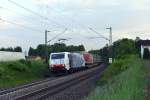 189 917 mit einem KLV nach Mnchen Ost Rbf am 29.05.2012 unterwegs am B Vogl.