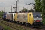 MRCE Dispolok/Lokomotion ES 64 F4-003/189 903 am 1.6.12 mit Lokomotion 189 904 und AL 46 in Ratingen-Lintorf.
Gru an den Tf!