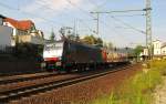 DB ES 64 F4-843 am 25.08.2011 mit der RB 16322 von Halle (S) Hbf nach Eisenach, bei der Ausfahrt in Bad Ksen.