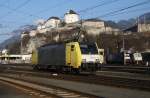189 203-3 beim Rangieren am 3.3.2013 vor der Festung Kufstein.