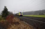 189 909 der TX Logistik am 09.03.2013 mit H-Wagen in Nagel. 