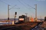 ES 64 F4 - 032 (91 80 6189 932-7 D-DISPO) mit Containerzug am 02.03.2013 bei Plling